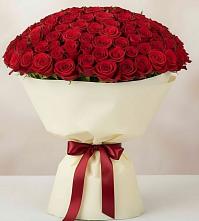 Букет 101 Красная роза Милано в Малых Базах