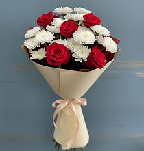 Букет цветов из:  Розы и Хризантемы в Малых Базах