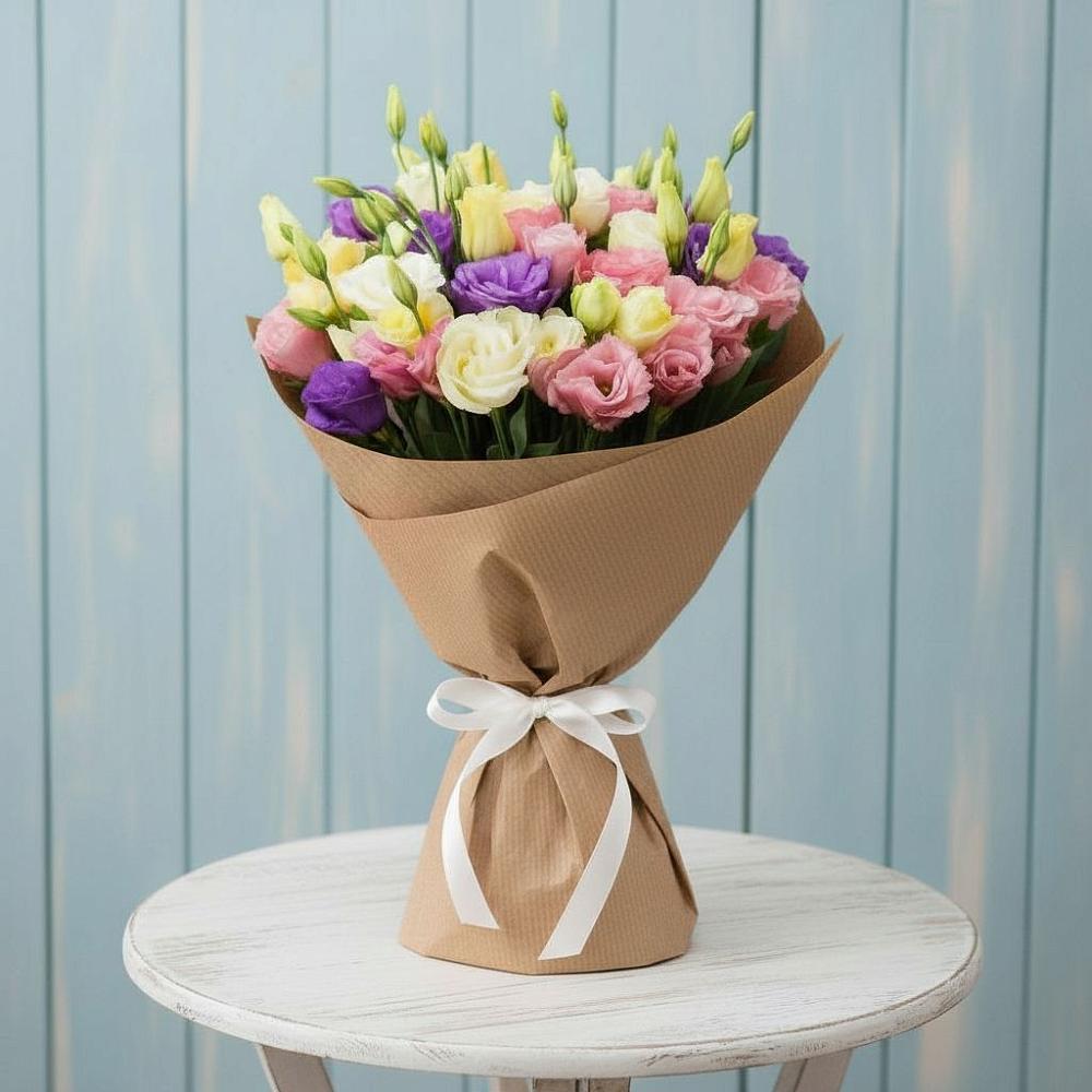 Букет цветов из: Лизиантусы в Малых Базах