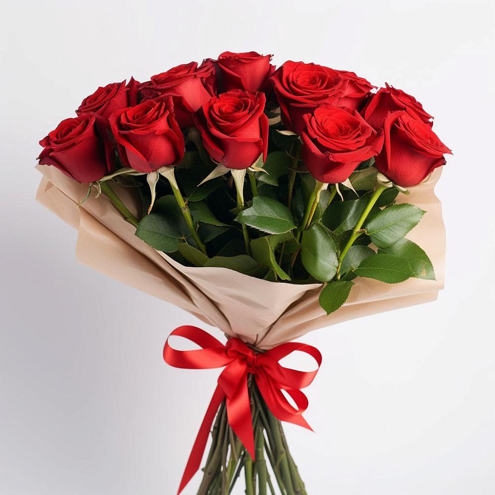 Букет 11 Красных роз Эдлесс Лав в Малых Базах